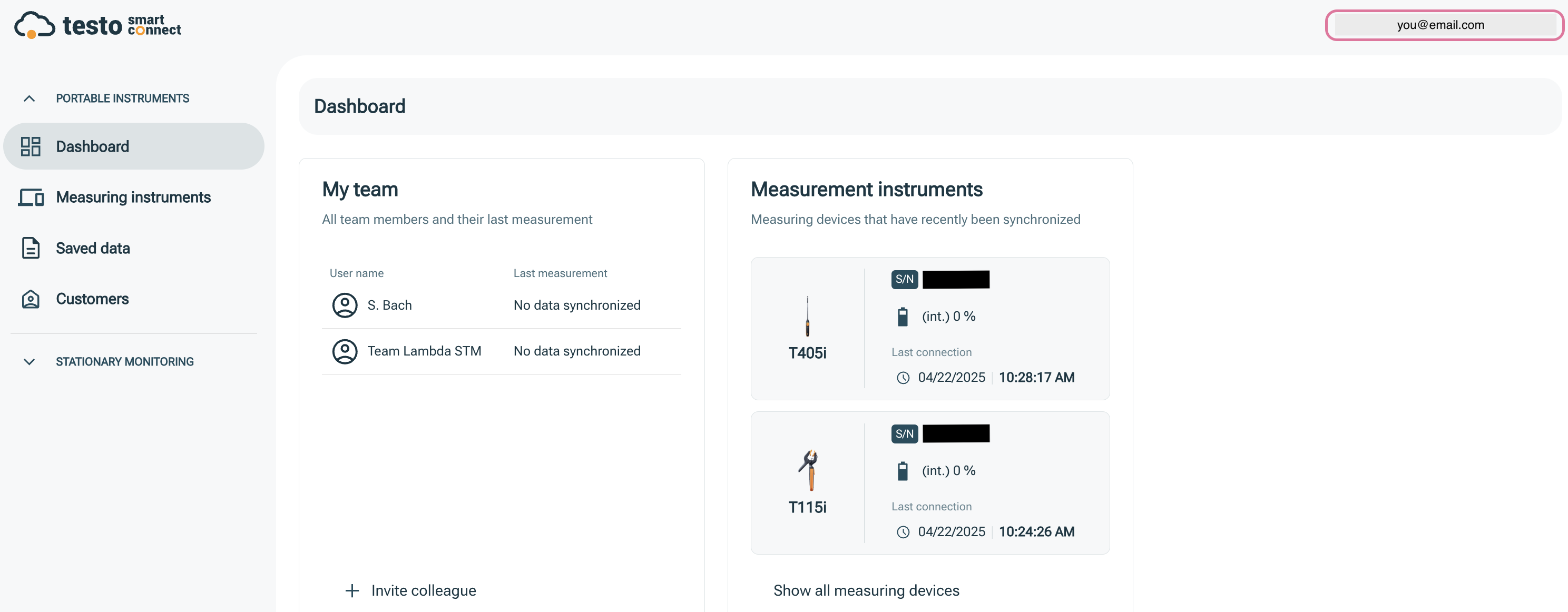 Smart Connect home page